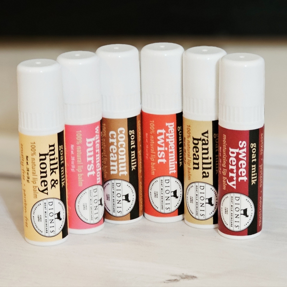 Dionis Goat Milk Jumbo Sized Lip Balm, Your Choice .28 oz